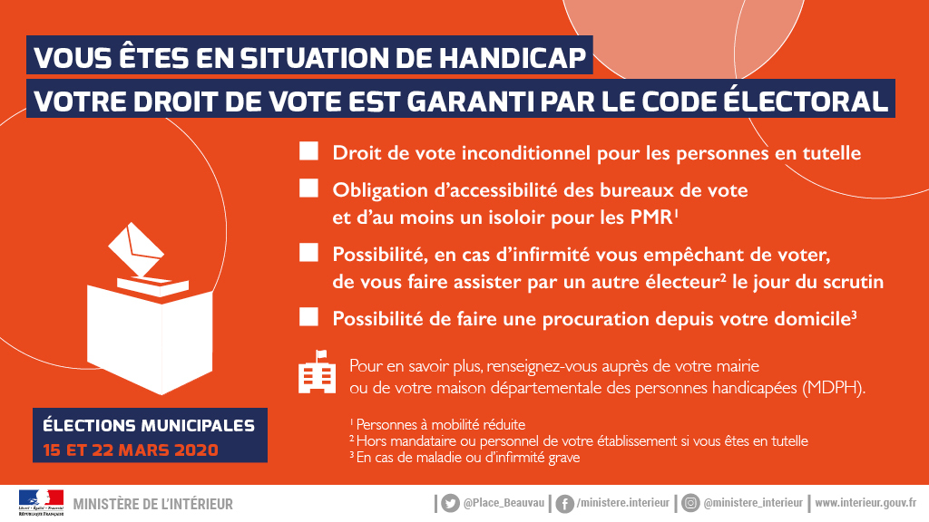 Infographie Inscription listes electorales 2020 Handicap